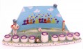 Baseball Ceramic Menorah 