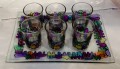 Painted glass Liquer set