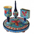 Pomegranates Wooden Havdalah Set