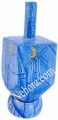 Ceramic Dreidel Jerusalem Light Blue