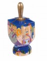 Ceramic Hand-Painted Dreidel + Stand