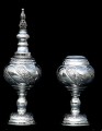Silver Dipped Havdala Set - floral swirl