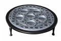 Sterling Silver Passover Seder Plate on Wooden Base / Hadad Bros.