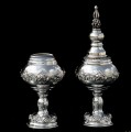 Silver Dipped Havdala Set - floral bouquet