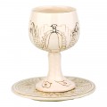 Kiddush Cup and Plate - Jerusalem of Gold - round