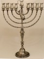 Pitchers 25" Pewter Menorah (M-225-P)