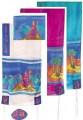 Yair emanuel Hand-Painted Silk Tallit – Miriam and Debora 21" x 77" TS-2
