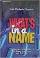 What's in a Name - Rabbi Matityahu Glazerson