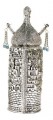 Silver Plated Jerusalem Sefardic Mini Torah 8" (389-1)