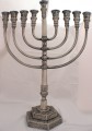 Mikdash 22" Pewter Menorah (M-222-P)