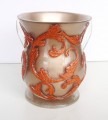 Acrylic Washing Cup Gold and Orange Glitter (WC-AVI569C)