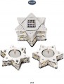 Traveling Magen David Choshen Candle Holders