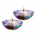 Glass and Crystal Candle holder - Jerusalem