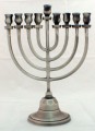 Classic Pewter 10" Menorah (M-210-P)
