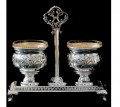 Silver Dipped Salt Holder - leaf design