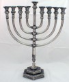 Mikdash 16" Pewter Menorah (M-216-P)