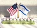 Flag Ceramic Menorah 