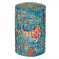 Yair Emanuel Round Tzedakah (Charity) Box -peacocks TZR-3