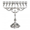 Silver Plate Chanukah Menorah  15"