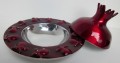 Emanuel Pomegranate Honey Dish, Red